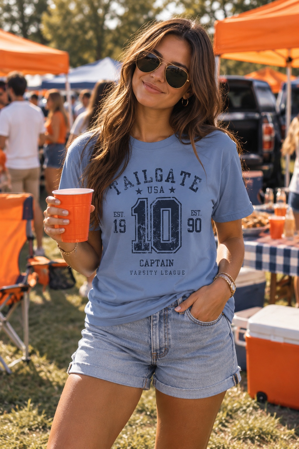 Tailgate Captain Vintage Varsity T-Shirt