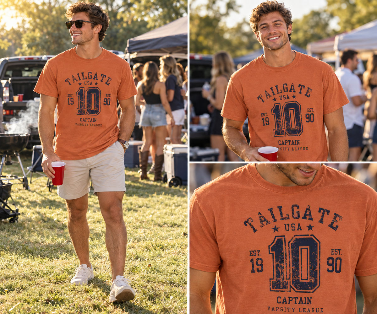Tailgate Captain Vintage Varsity T-Shirt