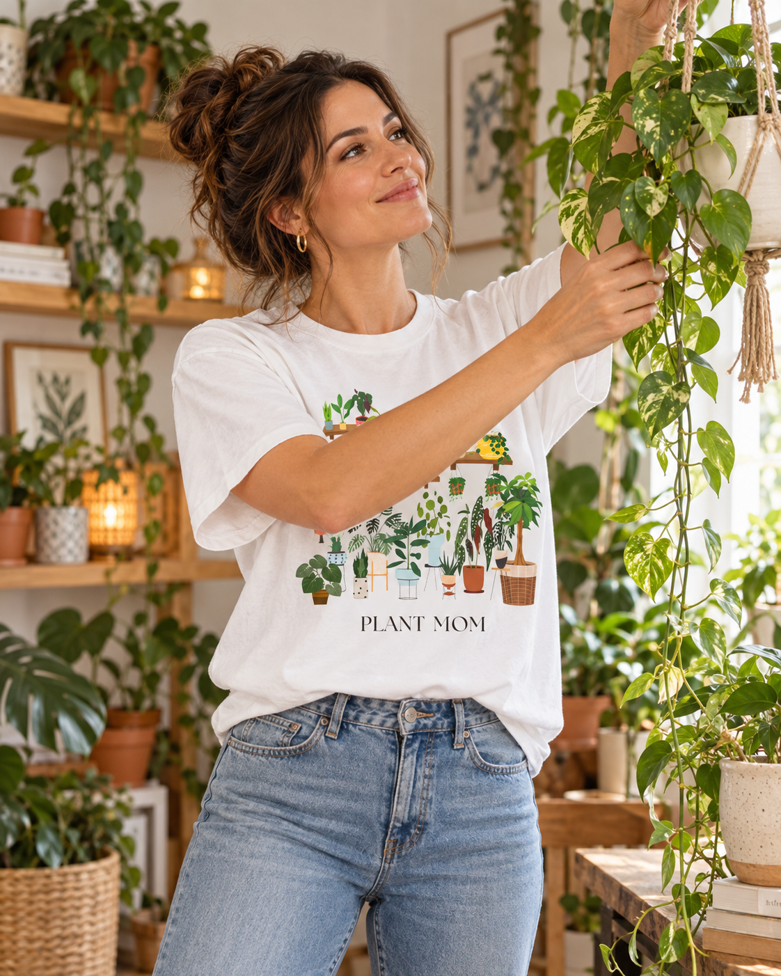 Plant Mom Botanical Houseplant T-Shirt