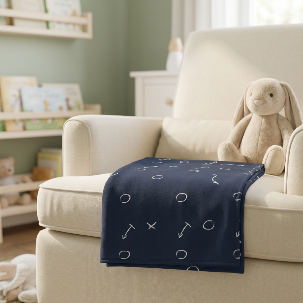 Navy Football Plays Baby Swaddle Blanket