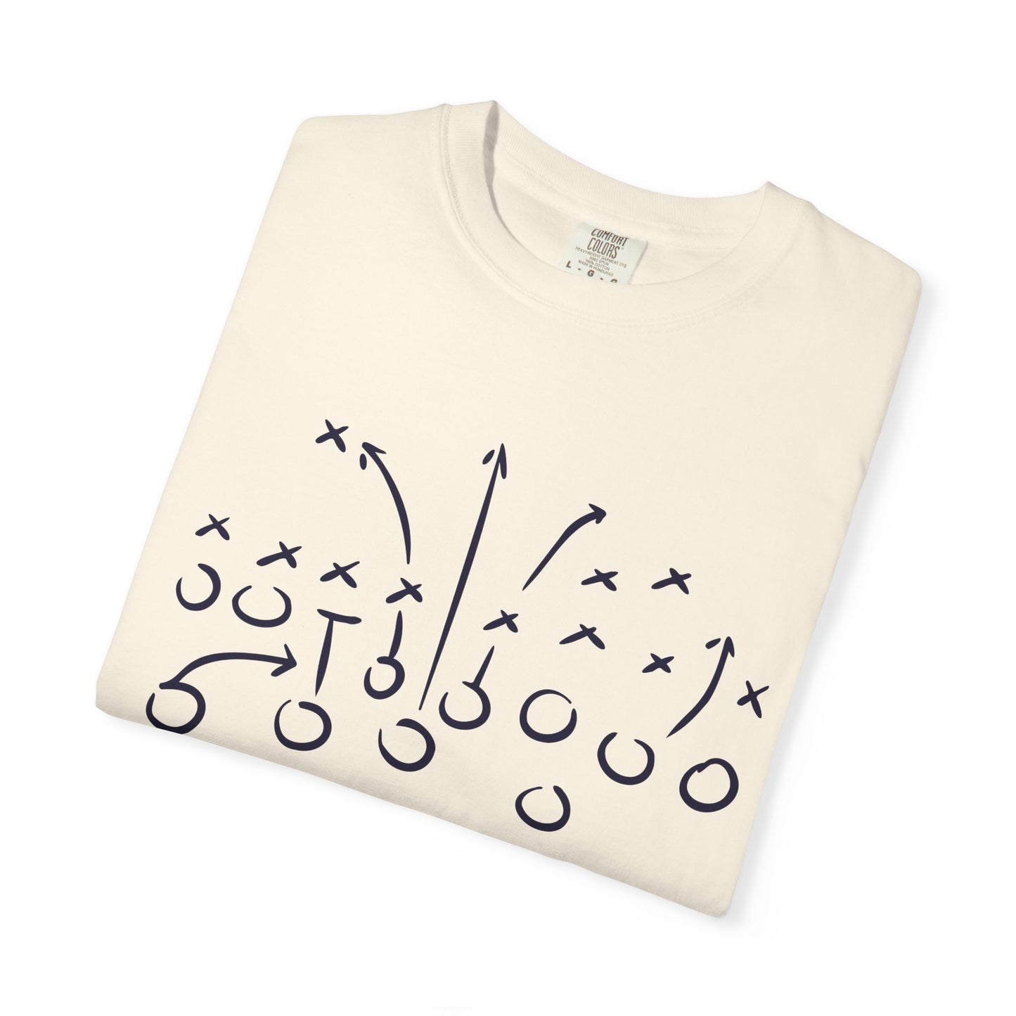 Game Day Football T-Shirt — Hand-Drawn Orange Play Routes