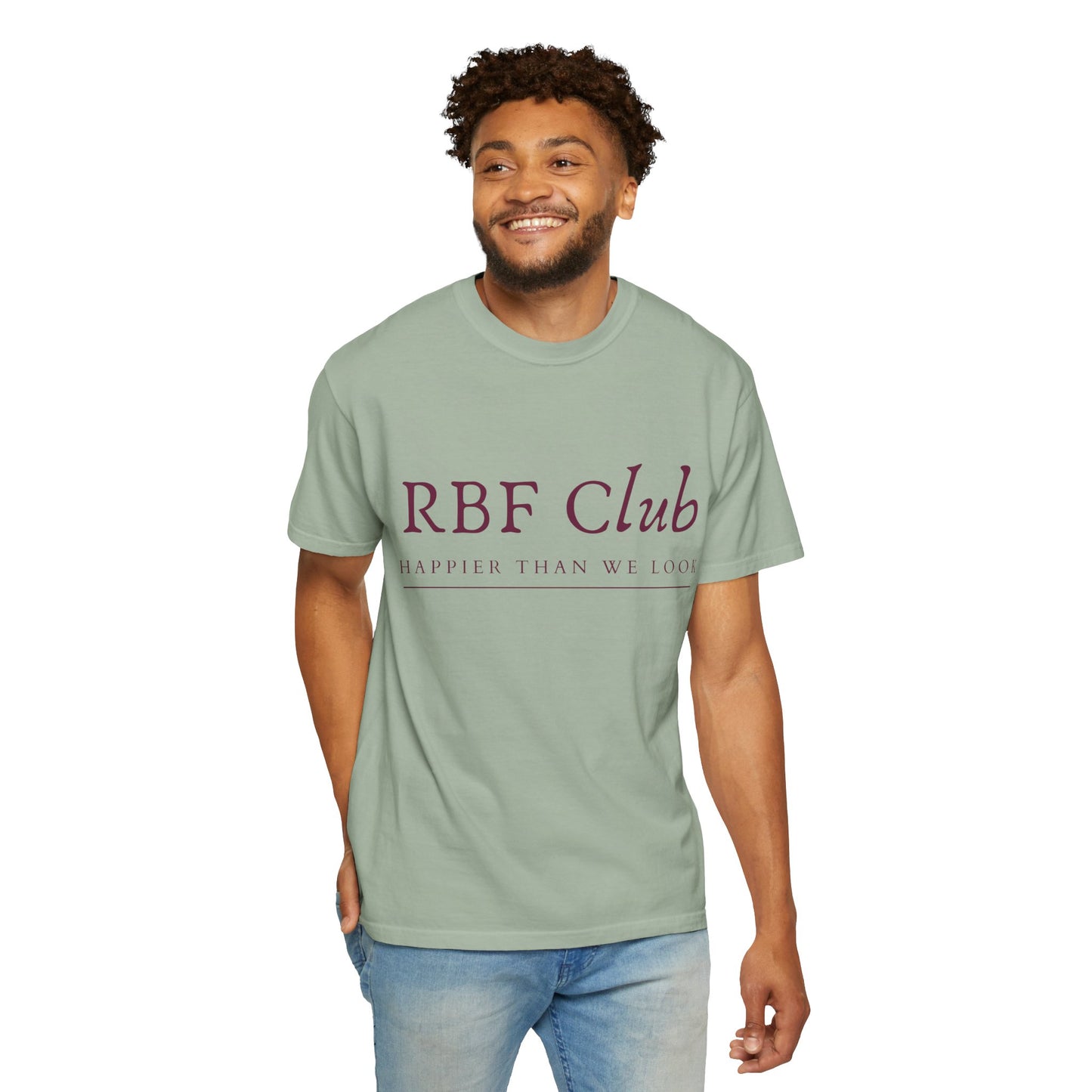 RBF Club T-Shirt — "Happier Than We Look" Unisex Graphic Tee