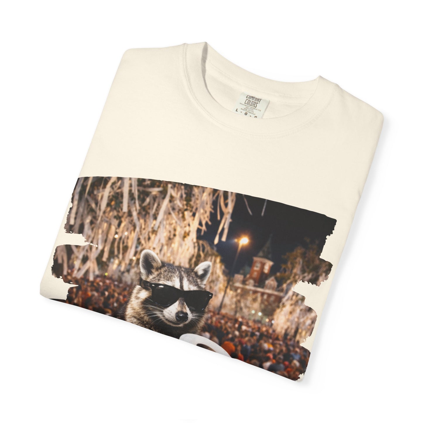 Raccoon Football T-Shirt — Comfort Colors Garment-Dyed Tee
