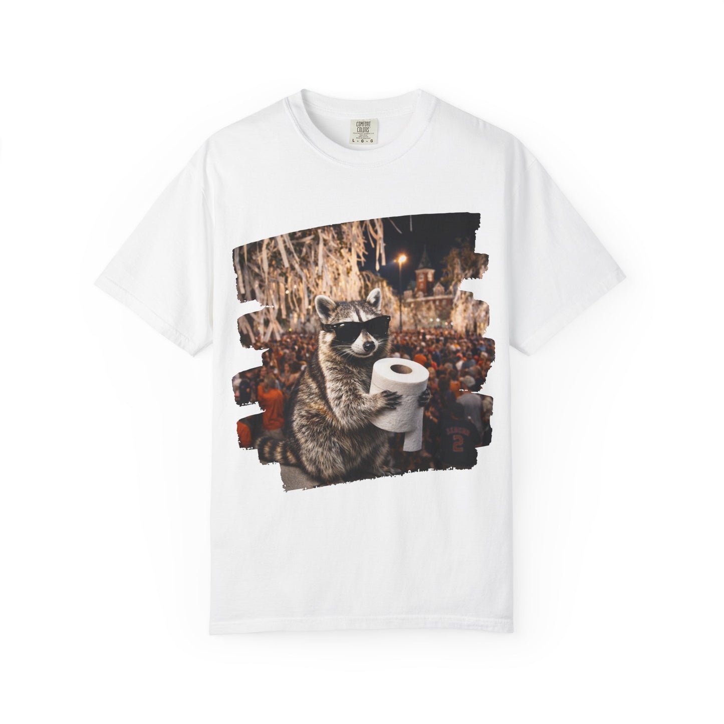 Raccoon Football T-Shirt — Comfort Colors Garment-Dyed Tee