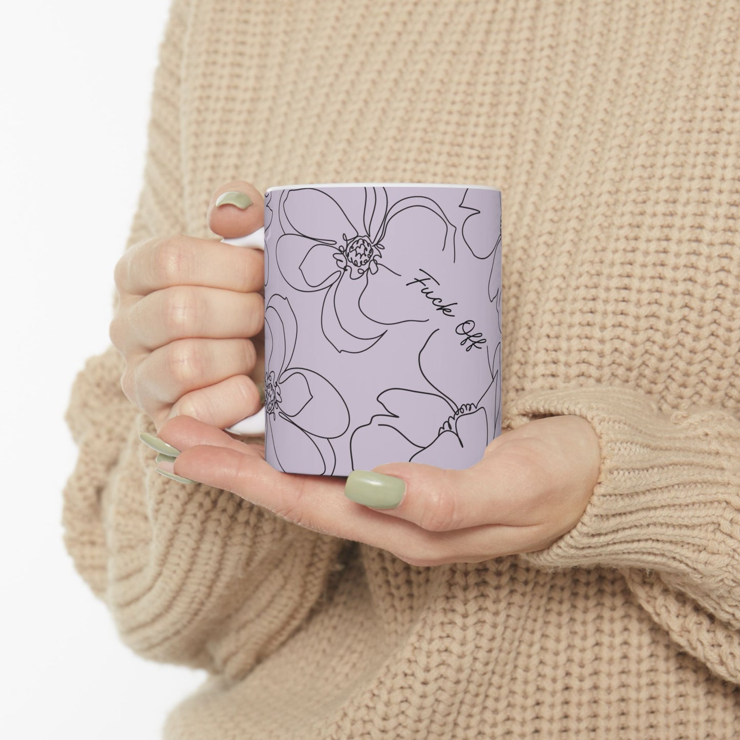 Floral "F" Off Ceramic Mug | Coffee and Tea Lover Gift | Tea Cup | Housewarming, Funny Mug, Busy Mom, Peri-menopause