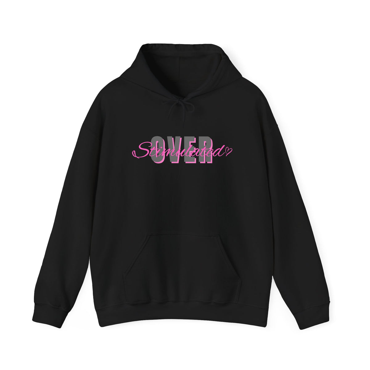 Overstimulated - Cozy Unisex Heavy Blend™ Hooded Sweatshirt, Everyday Comfort, Gift for Her, Trendy Fashion