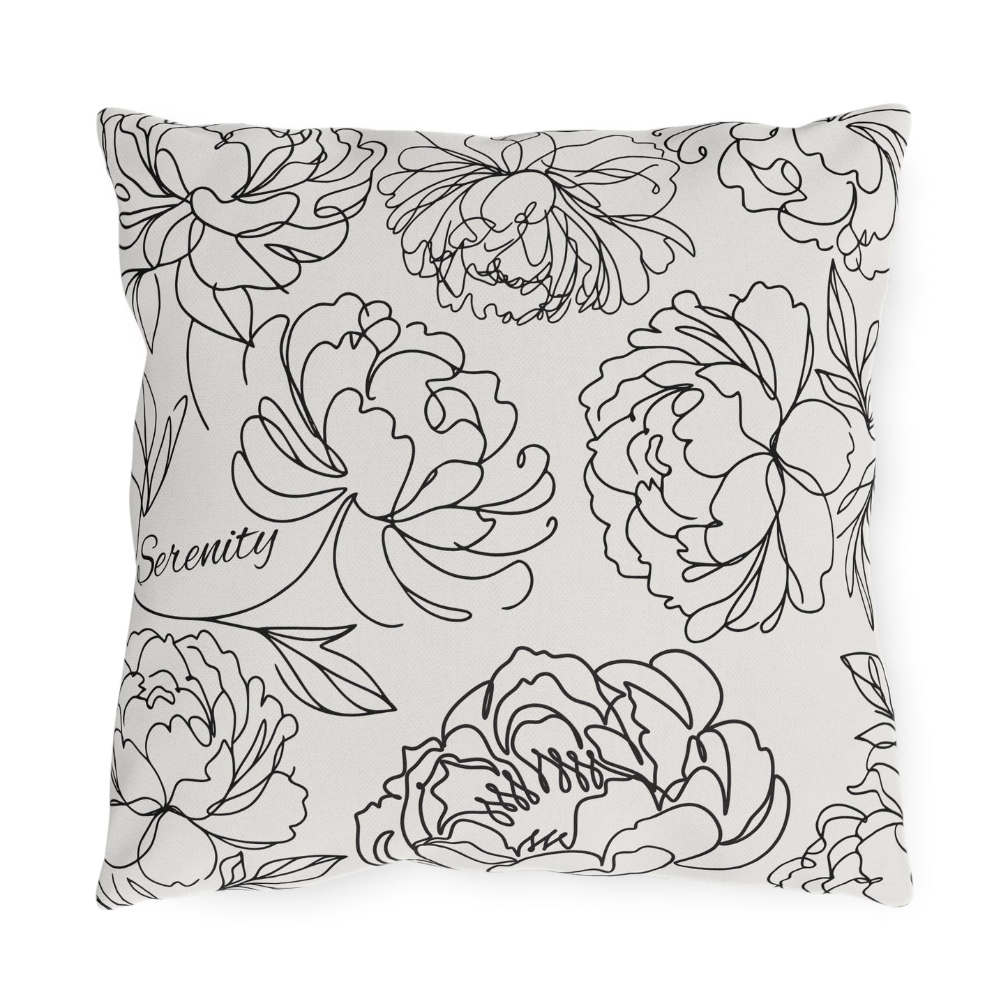 Serenity Floral Outdoor Pillows, Outdoor Decor, Garden Cushions, Patio Accessories, Home Relaxation, Water resistant, UV protection