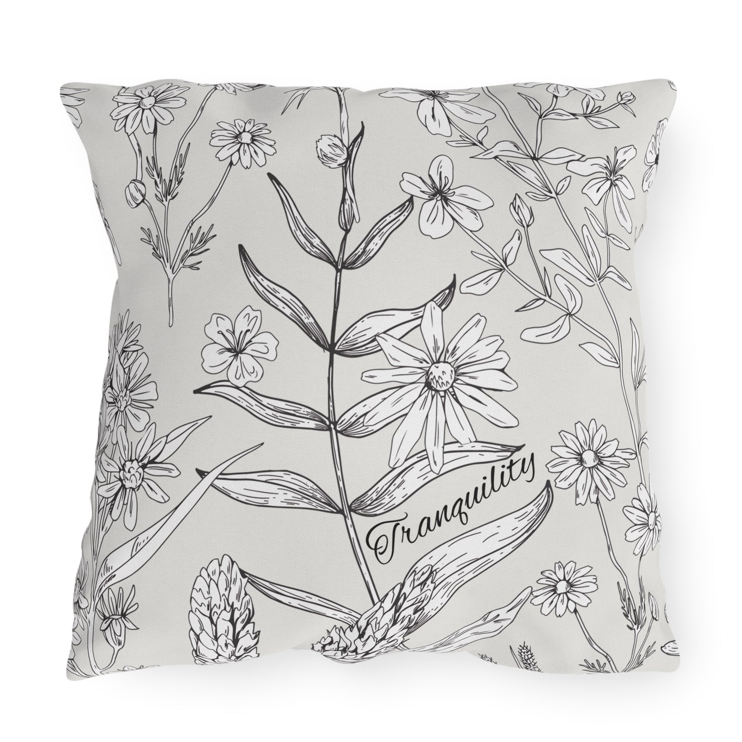 Tranquility Floral Outdoor Pillows, Outdoor Decor, Garden Cushions, Patio Accessories, Home Relaxation, Water resistant, UV protection