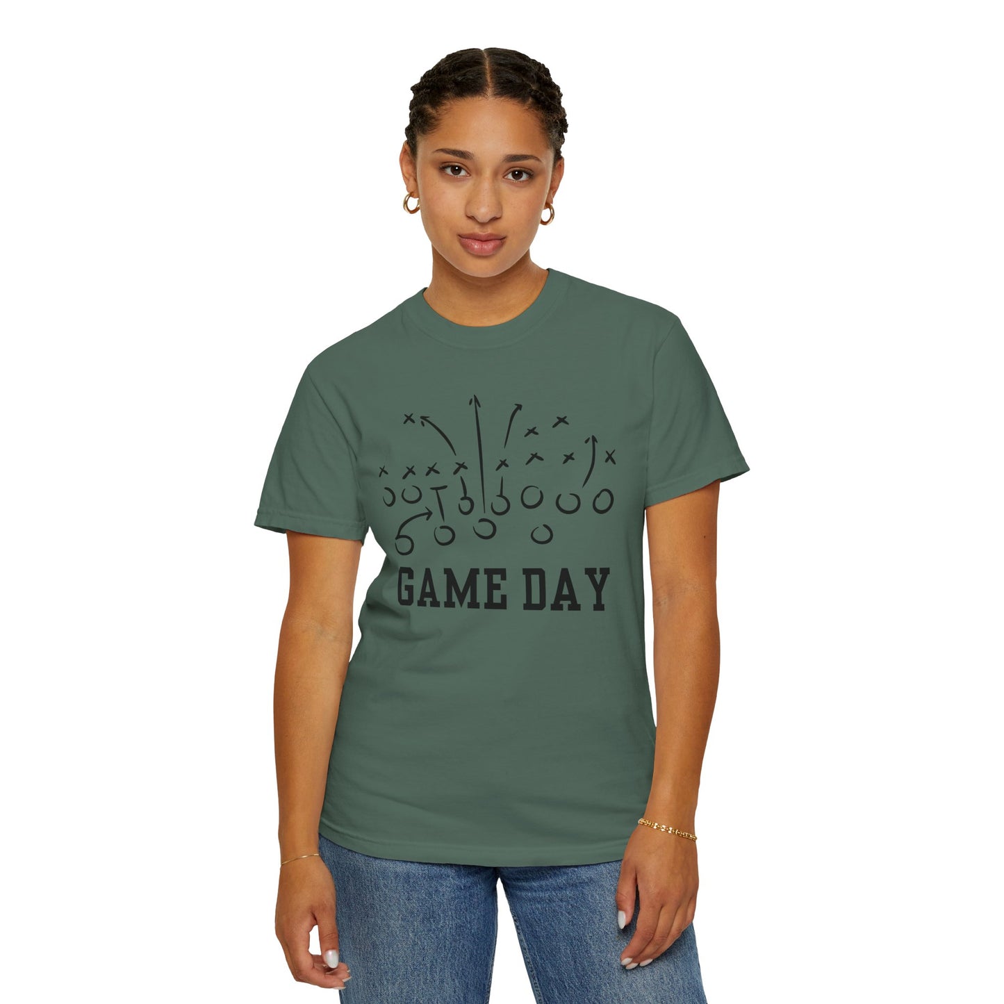 Game Day Football T-Shirt — 'Game Day Plays' Comfort Colors Tee