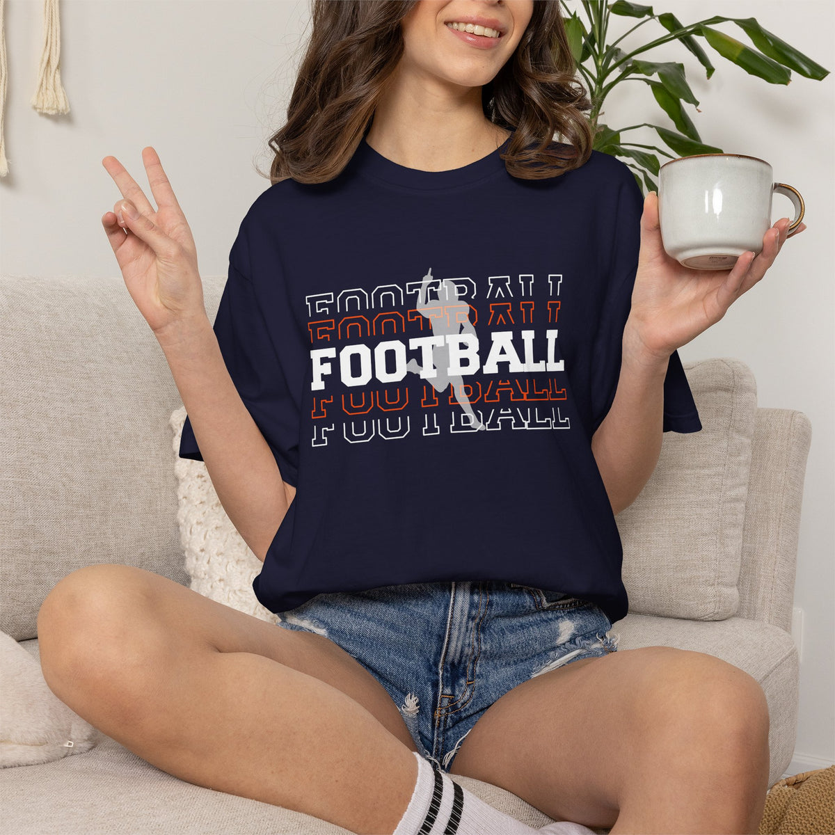 Game Day Football T-Shirt -'FOOTBALL' Front & 'GAME DAY' Back