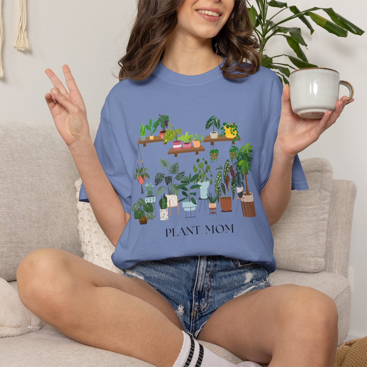 Plant Mom Botanical Houseplant T-Shirt