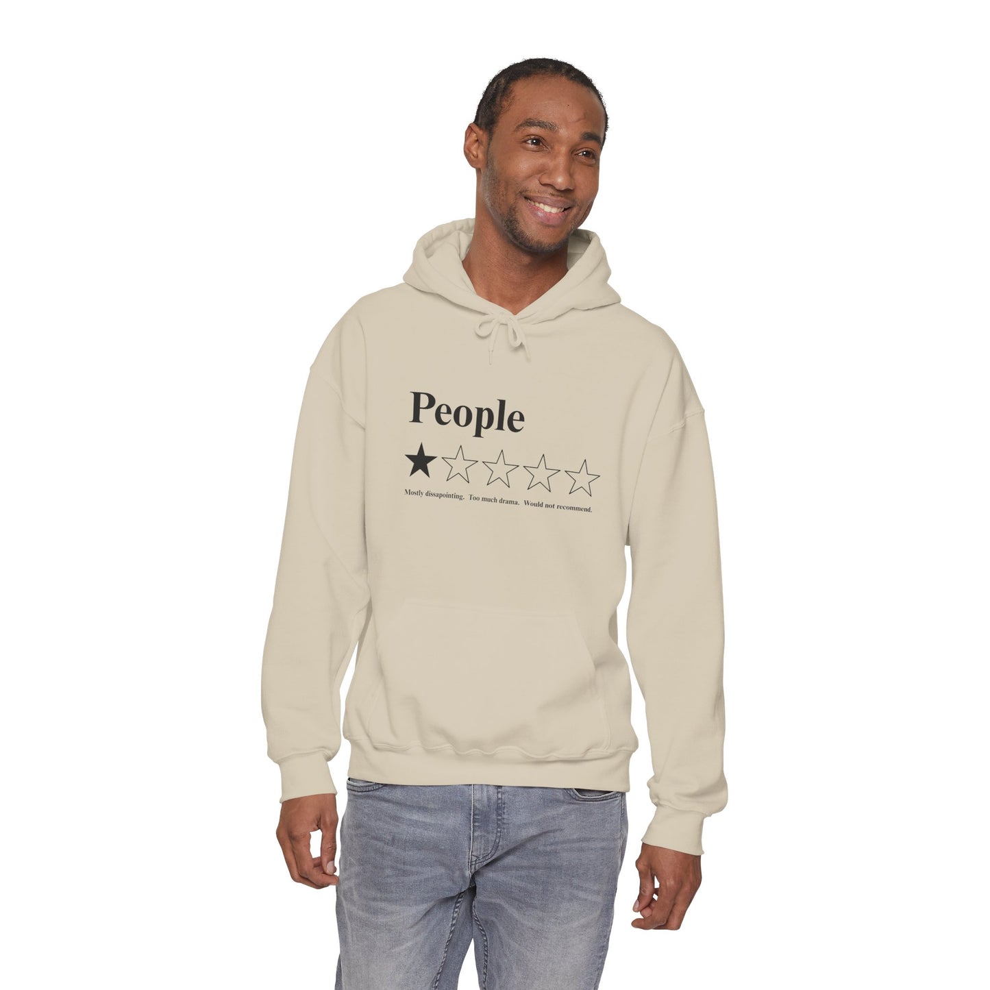 People 1-Star Hoodie — Funny Sarcastic Rating Pullover