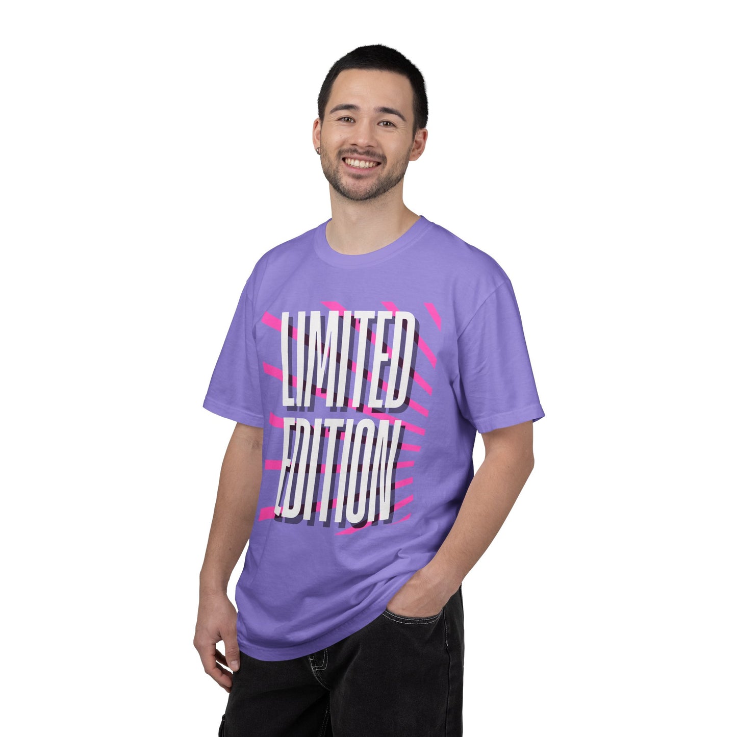 Limited Edition T-Shirt — Retro Pink Stripe Graphic
