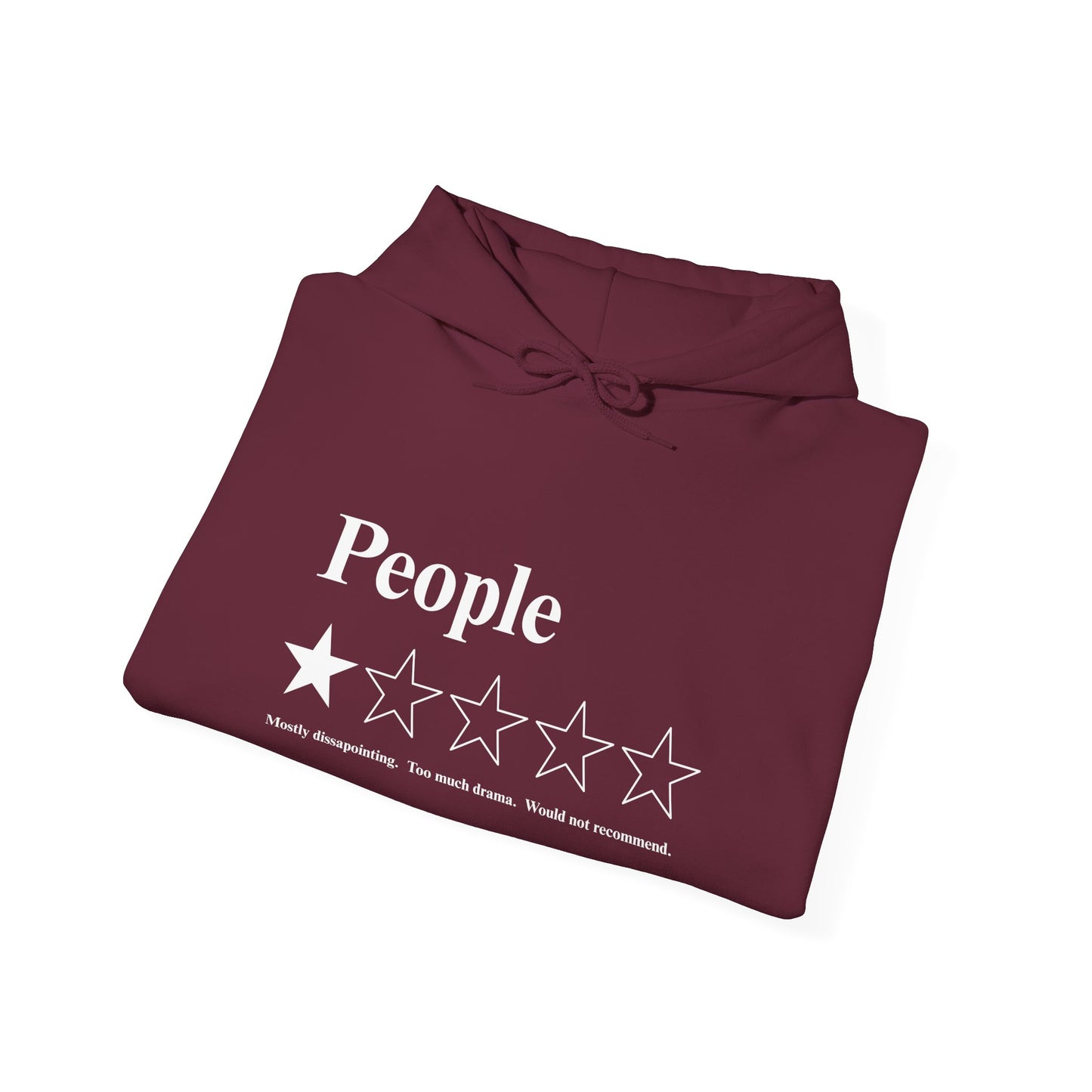 People 1-Star Hoodie — Funny Sarcastic Rating Pullover