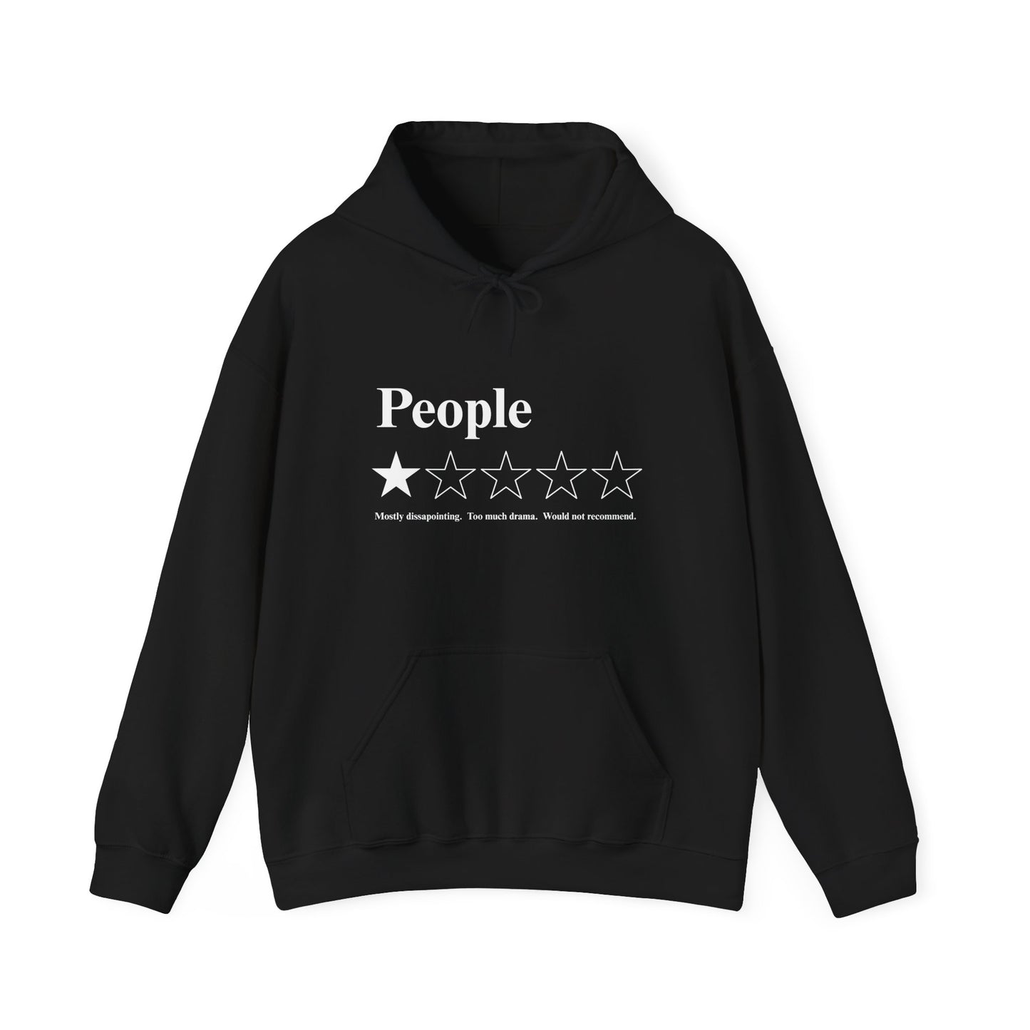 People 1-Star Hoodie — Funny Sarcastic Rating Pullover