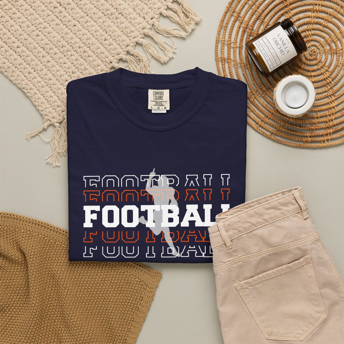 Game Day Football T-Shirt -'FOOTBALL' Front & 'GAME DAY' Back