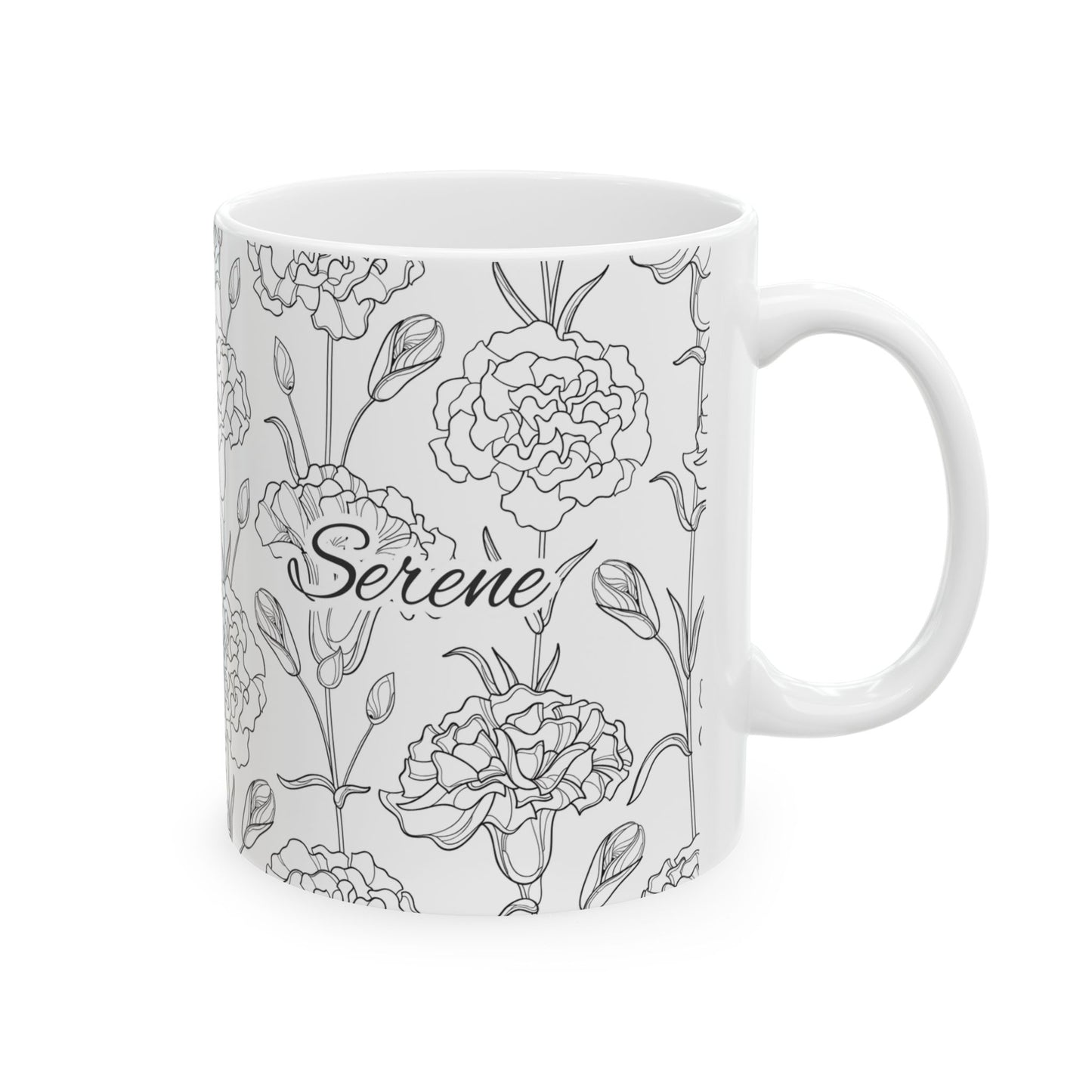 Serene Ceramic Mug | Coffee and Tea Lover Gift | Tea Cup | Housewarming, Funny Mug, Busy Mom, Peri-menopause