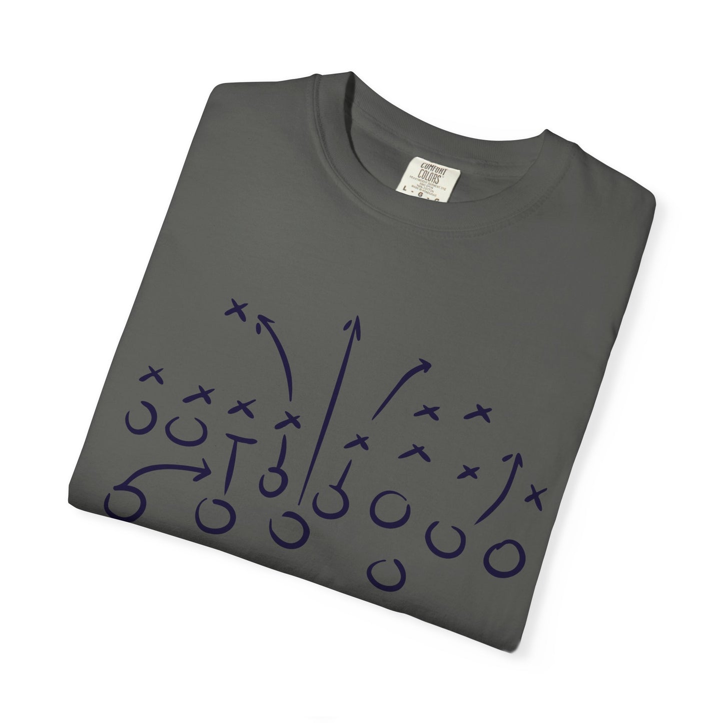 Game Day Football T-Shirt — Hand-Drawn Orange Play Routes