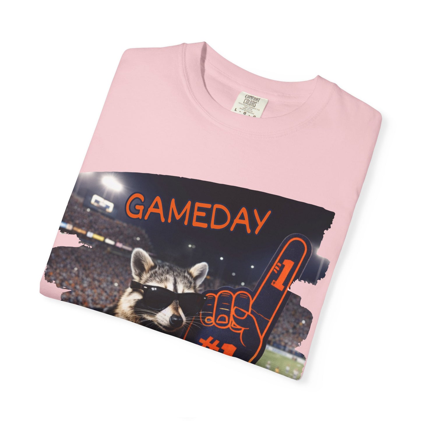 Raccoon Football Fan T-Shirt — Comfort Colors Garment-Dyed Tee