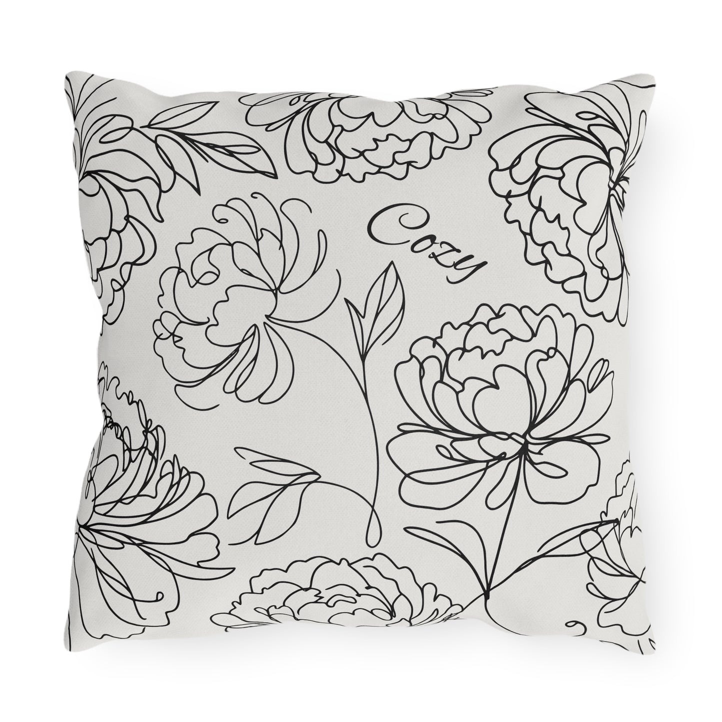 Cozy Floral Outdoor Pillows, Outdoor Decor, Garden Cushions, Patio Accessories, Home Relaxation, Water resistant, UV protection