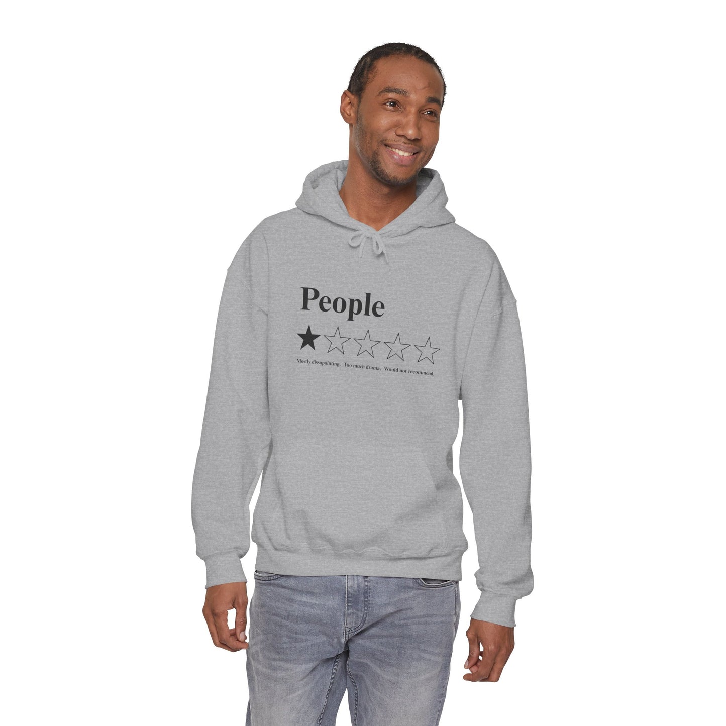 People 1-Star Hoodie — Funny Sarcastic Rating Pullover
