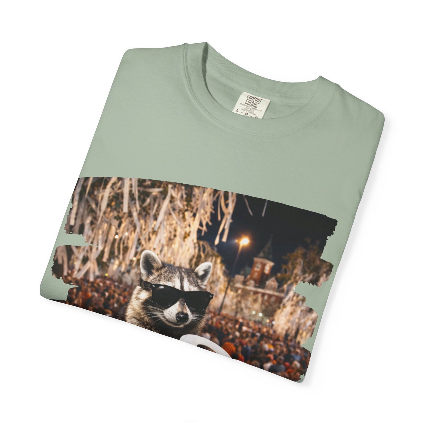 Raccoon Football T-Shirt — Comfort Colors Garment-Dyed Tee