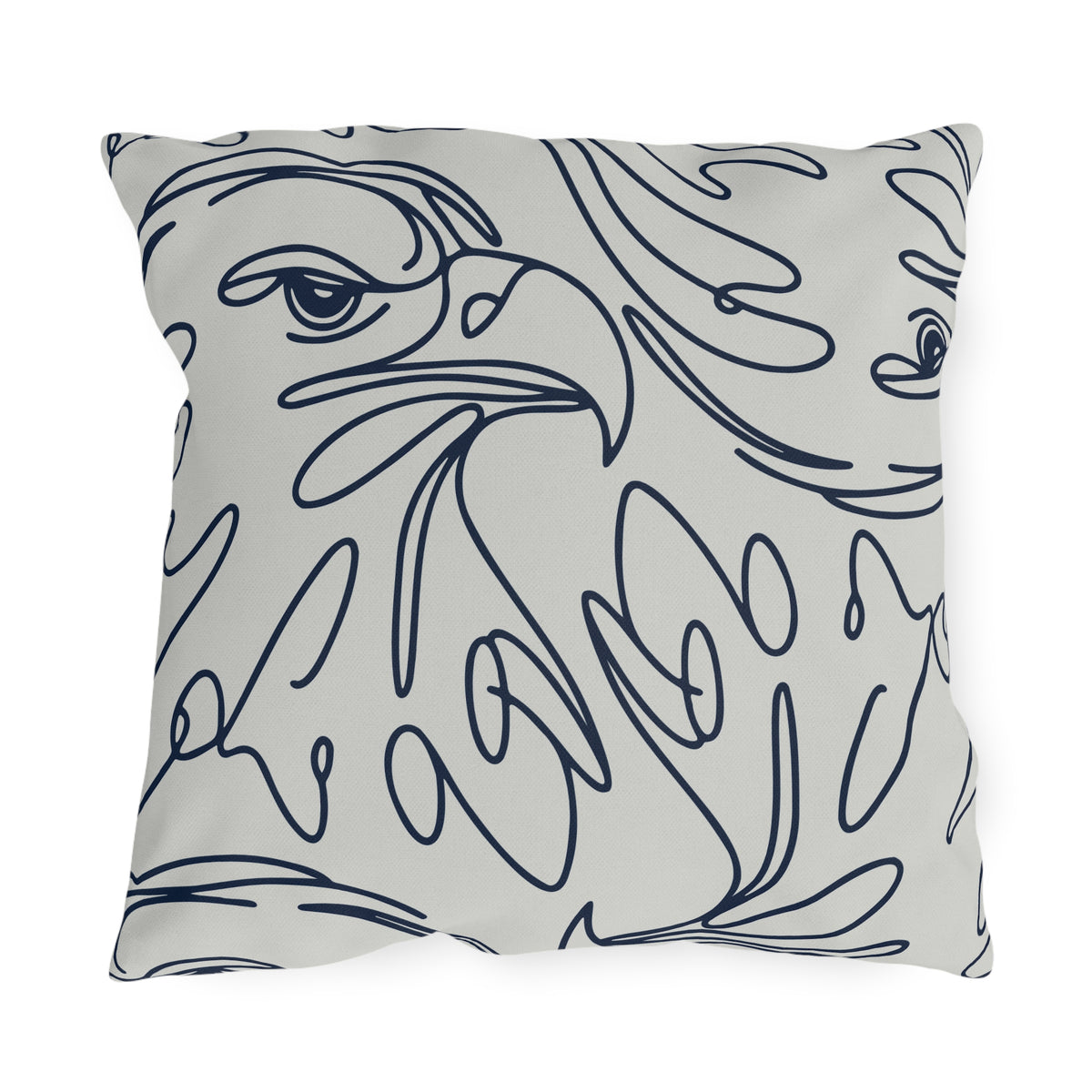 Eagle Line Art Outdoor Pillow