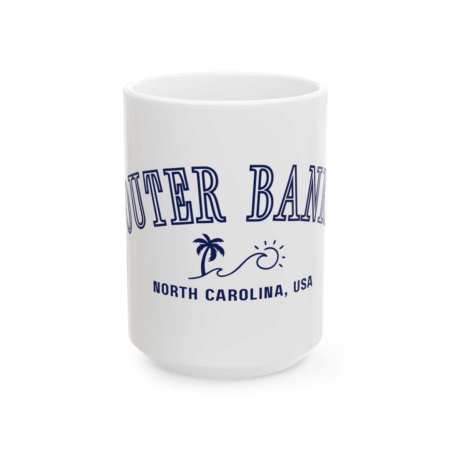 Outer Banks Ceramic Mug - Coffee or Tea Cup, Beach Lover Gift, Vacation Souvenir, Ceramic mug,  Drinkware, Travel Mug, Minimalist,