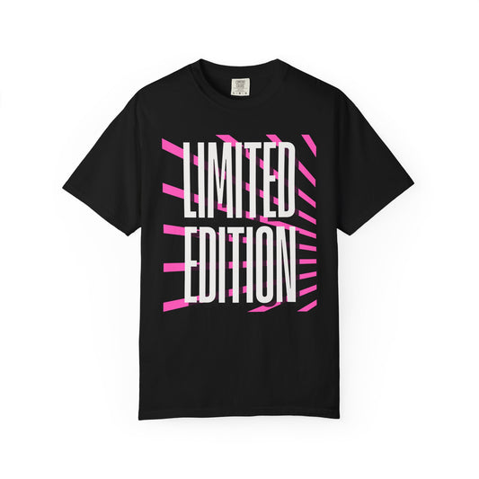 Limited Edition T-Shirt — Retro Pink Stripe Graphic