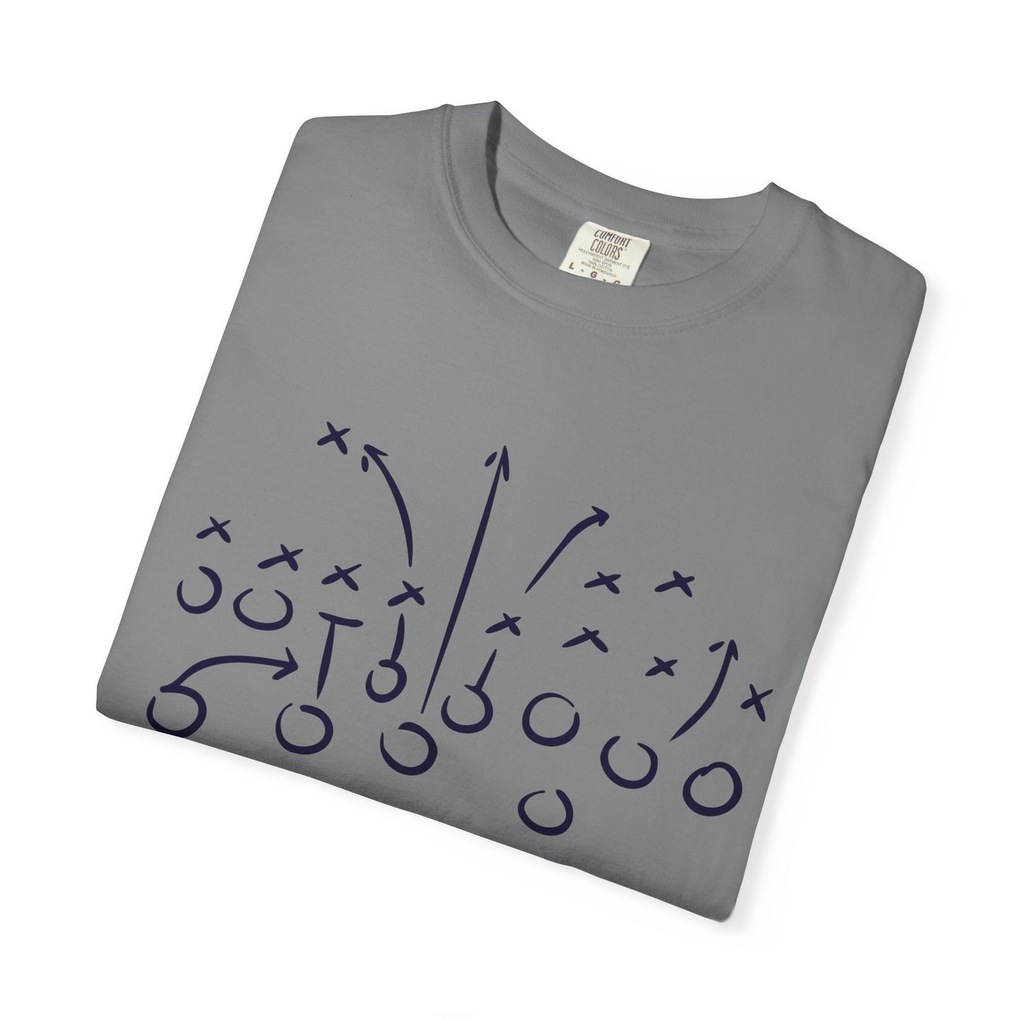 Game Day Football T-Shirt — Hand-Drawn Orange Play Routes