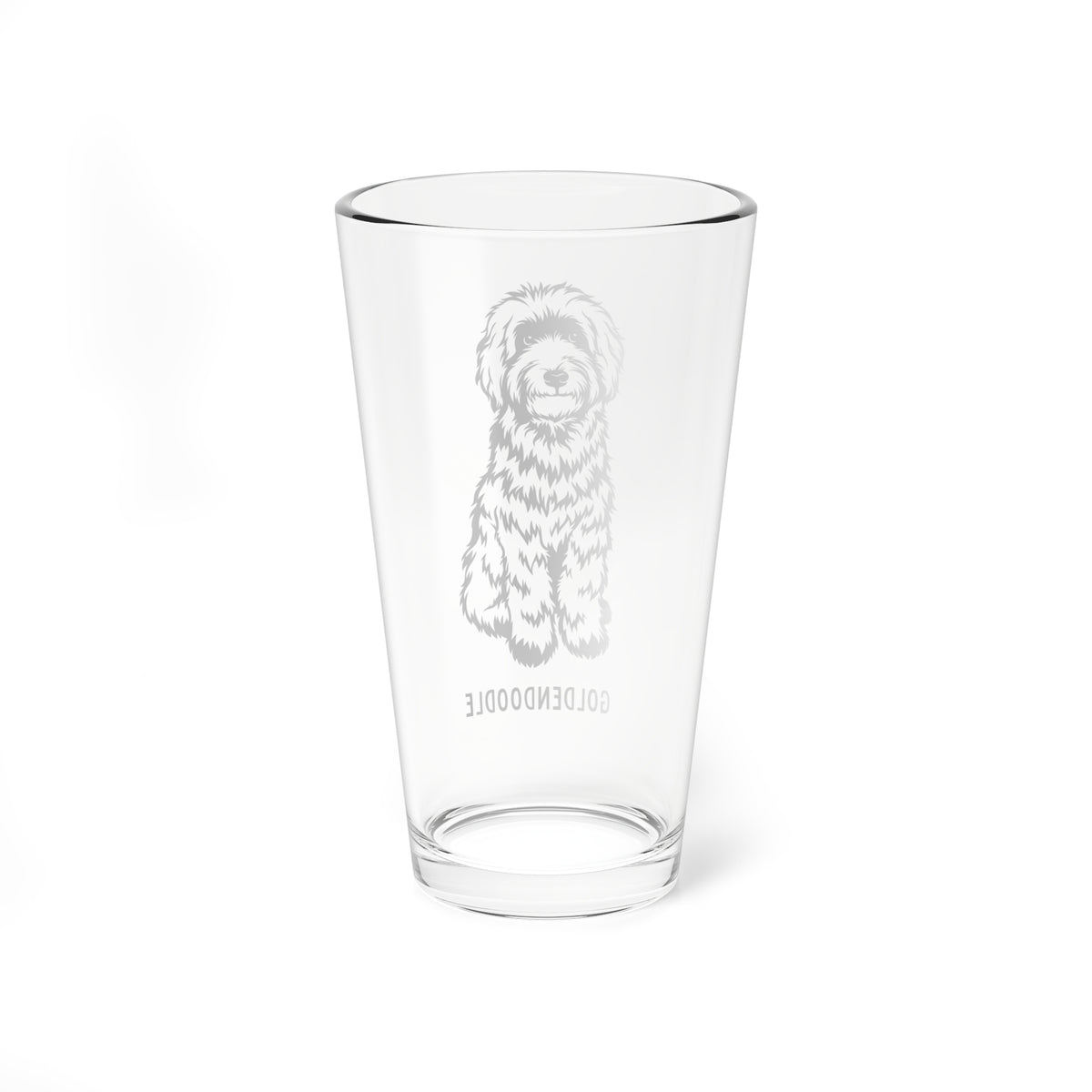 Golden Doodle Mixing Glass, 16oz - Dog Lover Gift, Kitchen Decor, Pet-Themed Drinkware, Unique Barware, Collectible Kitchenware