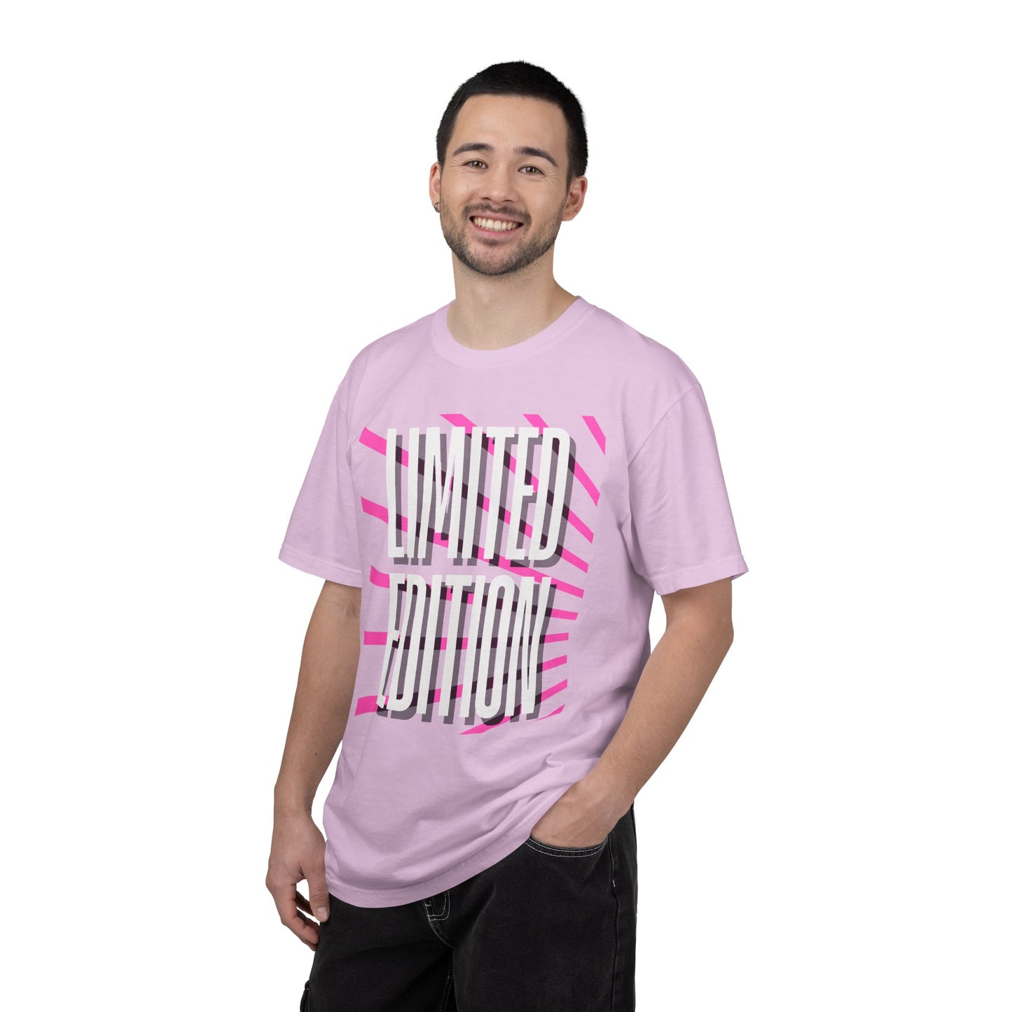 Limited Edition T-Shirt — Retro Pink Stripe Graphic