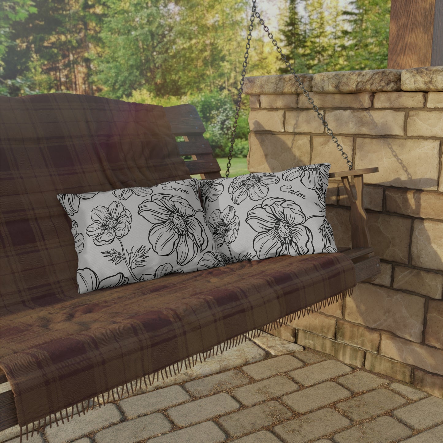 Calm Floral Outdoor Pillows, Collect the set, Outdoor Decor, Garden Cushions, Patio Accessories, Home decor, Water resistant, UV protection