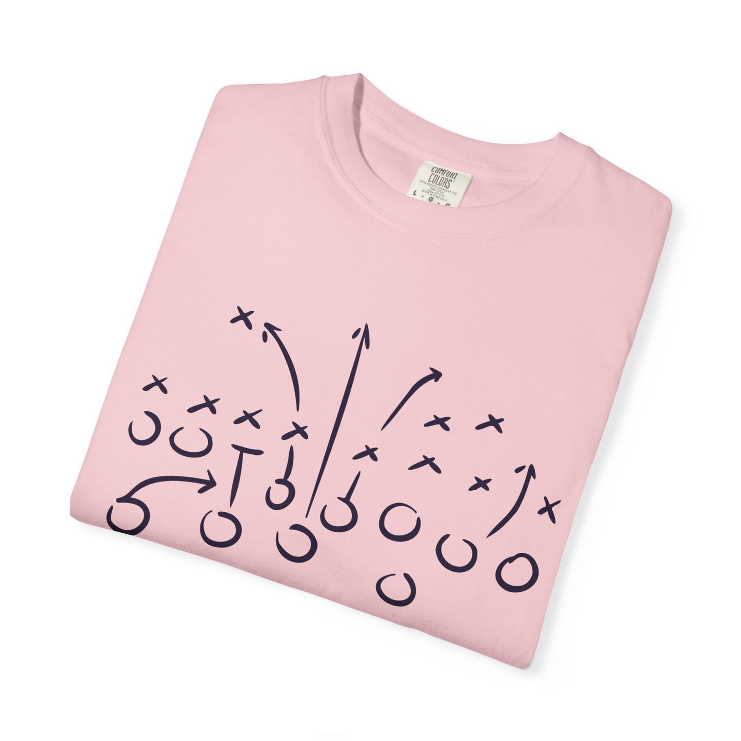 Game Day Football T-Shirt — Hand-Drawn Orange Play Routes