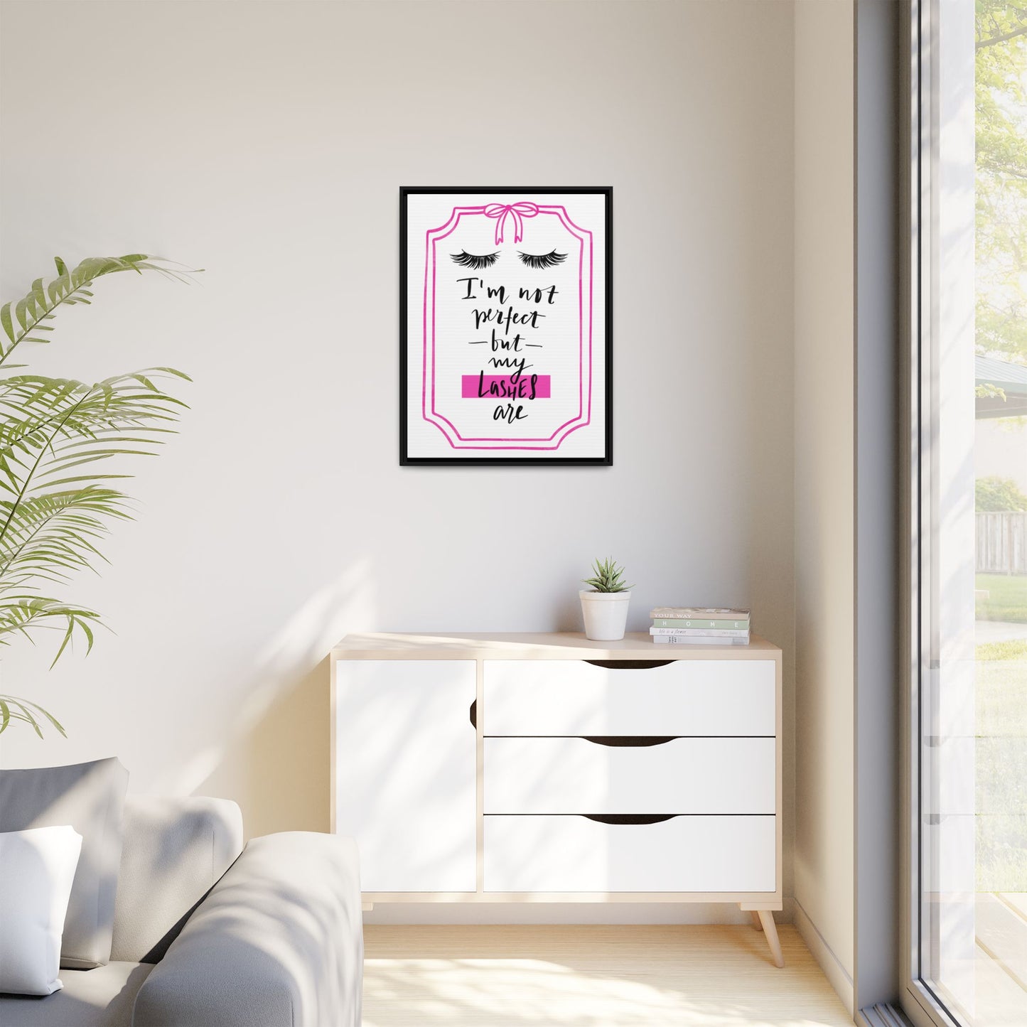Framed Lashes Make Everything Better| Matte Canvas Wall Art