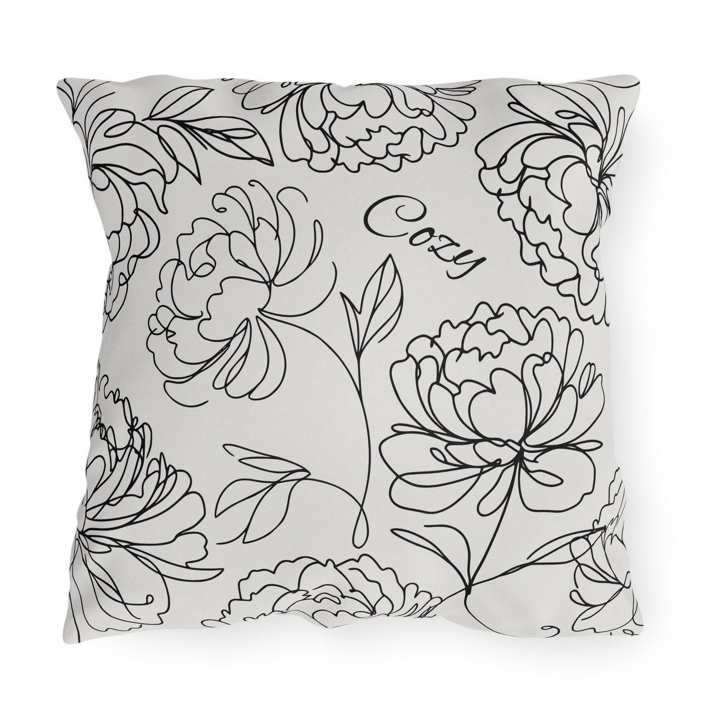 Cozy Floral Outdoor Pillows, Outdoor Decor, Garden Cushions, Patio Accessories, Home Relaxation, Water resistant, UV protection