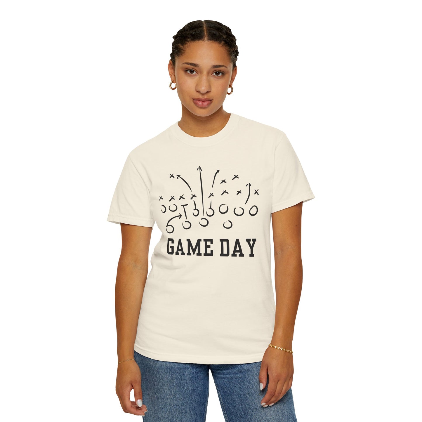 Game Day Football T-Shirt — 'Game Day Plays' Comfort Colors Tee
