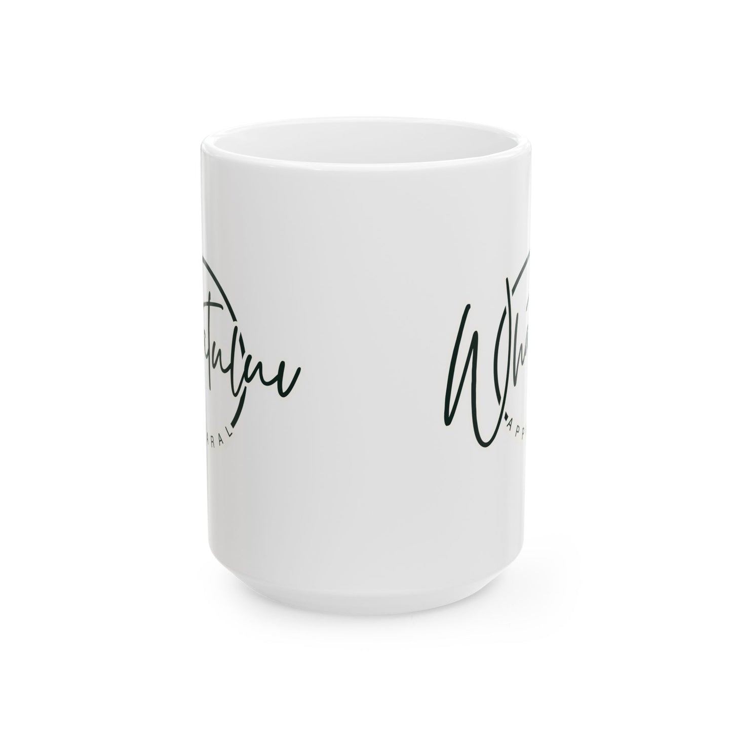 Whatuluv Logo, Ceramic Mug, Coffee Cup, Gift for Her, Tea Lover, Kitchen Decor, Personalized Drinkware, hot or cold liquids, Dishwasher safe