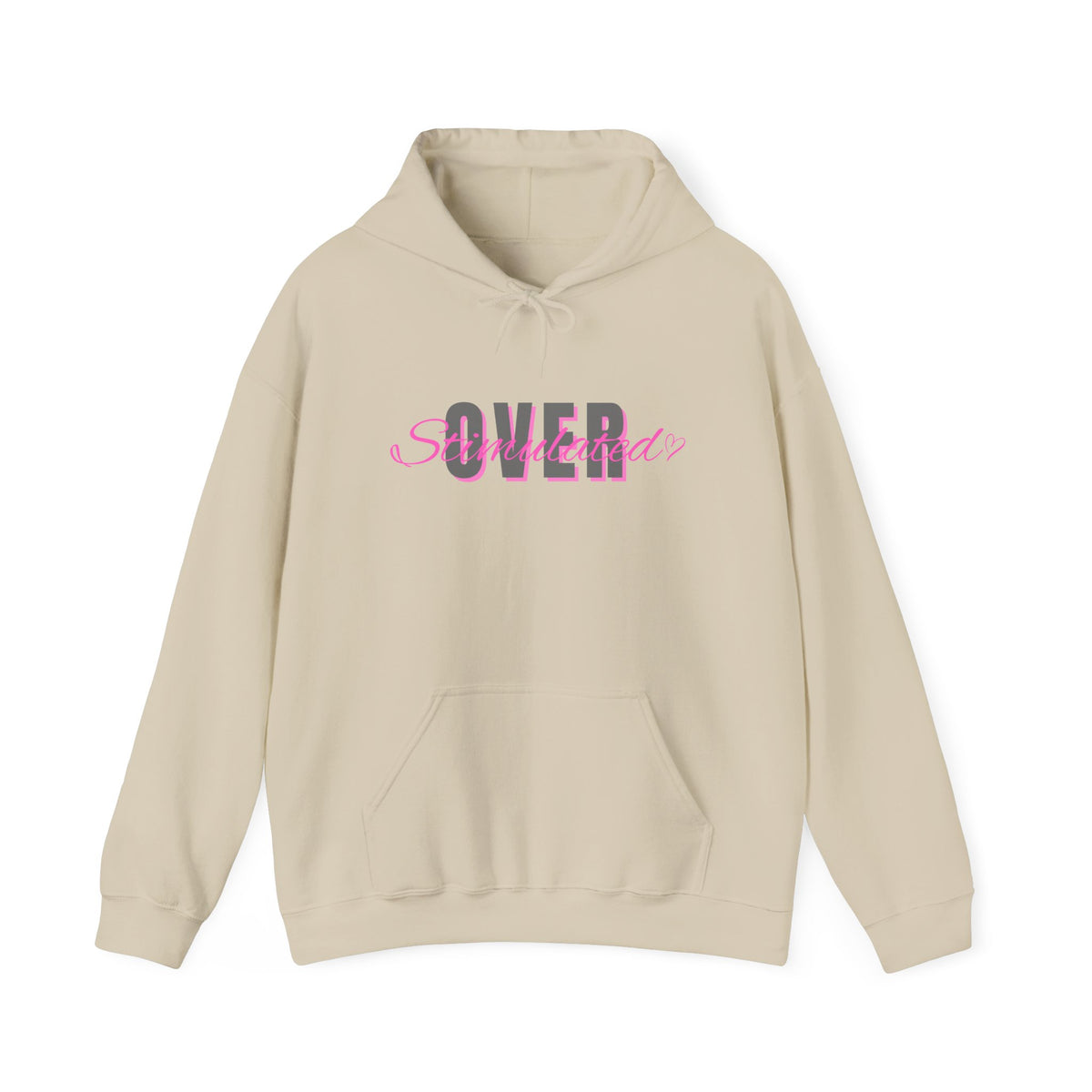 Overstimulated - Cozy Unisex Heavy Blend™ Hooded Sweatshirt, Everyday Comfort, Gift for Her, Trendy Fashion
