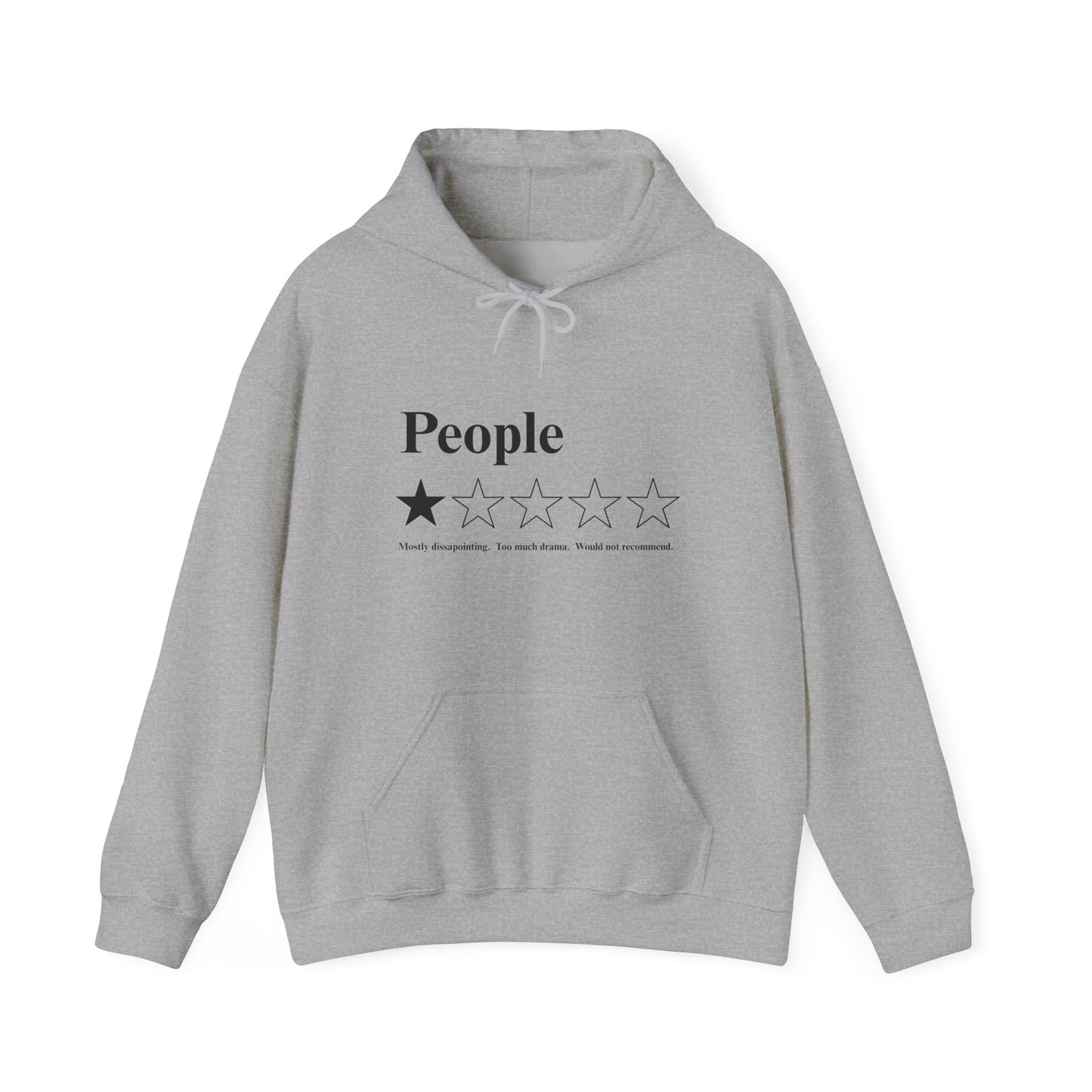People 1-Star Hoodie — Funny Sarcastic Rating Pullover