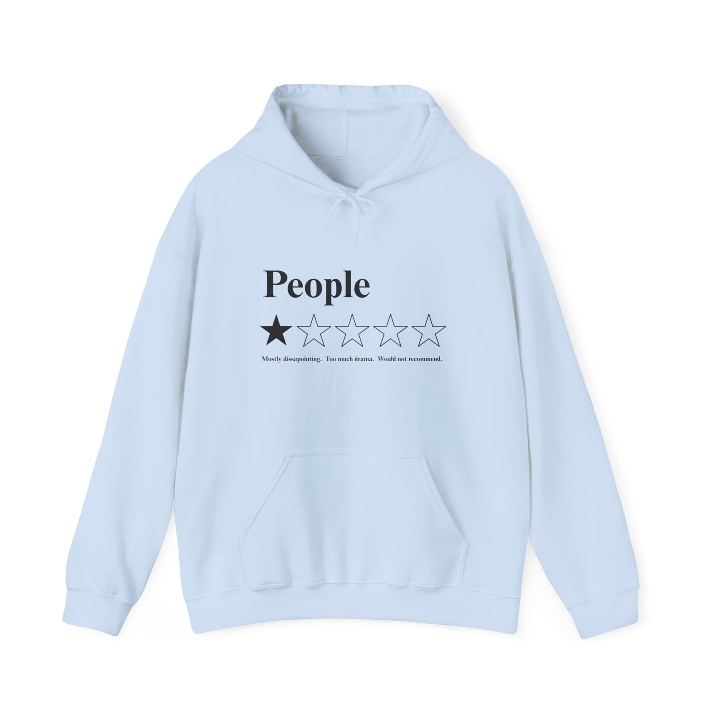 People 1-Star Hoodie — Funny Sarcastic Rating Pullover