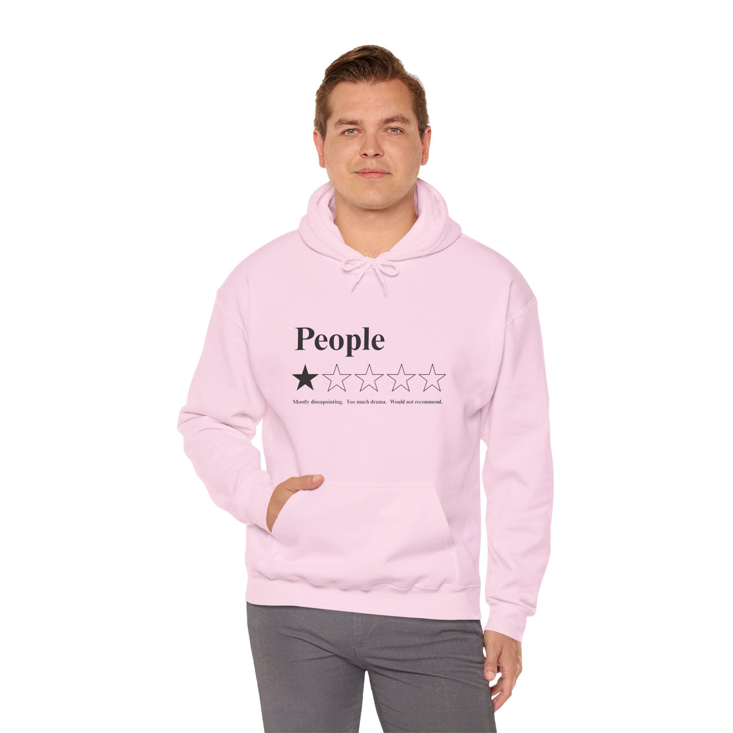 People 1-Star Hoodie — Funny Sarcastic Rating Pullover
