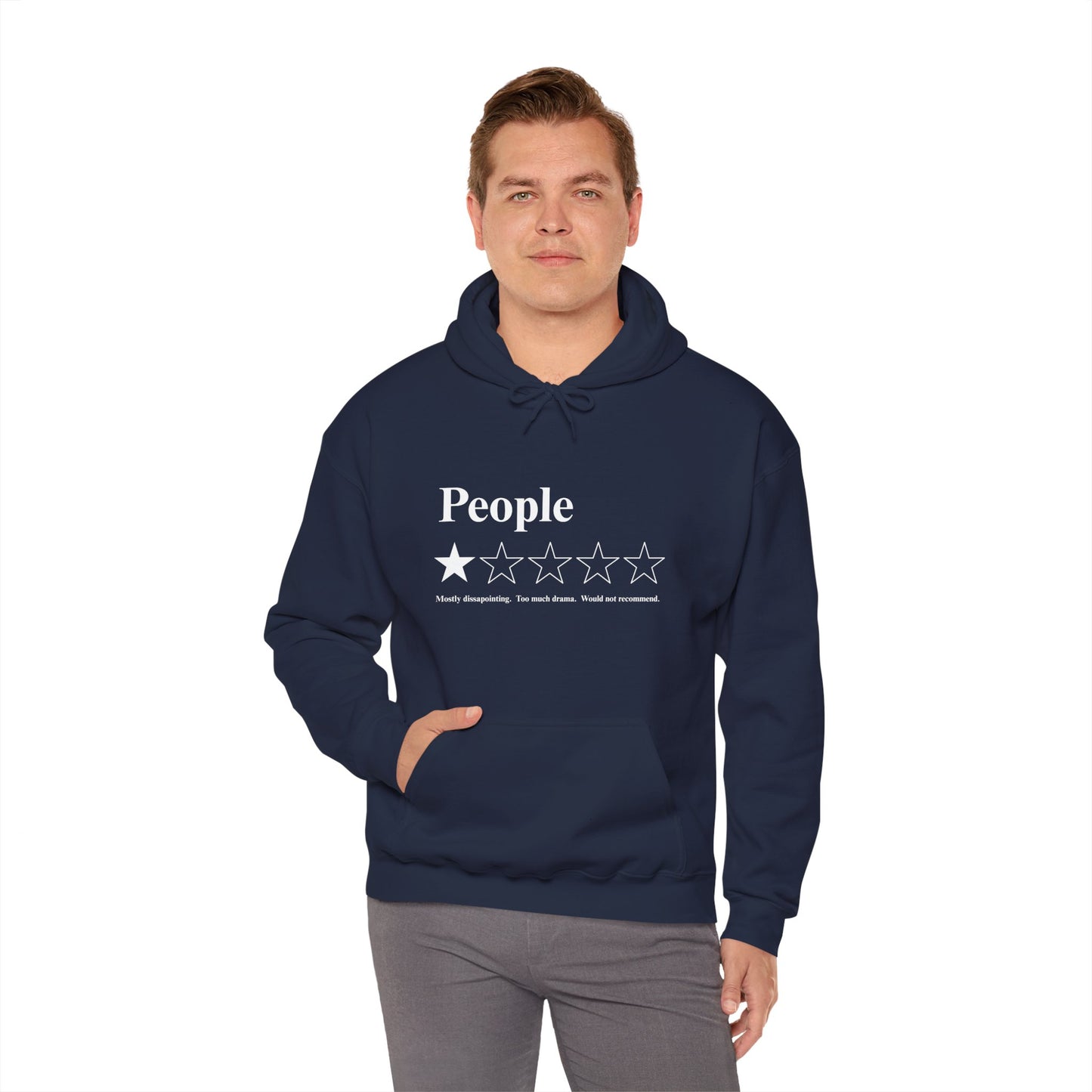 People 1-Star Hoodie — Funny Sarcastic Rating Pullover
