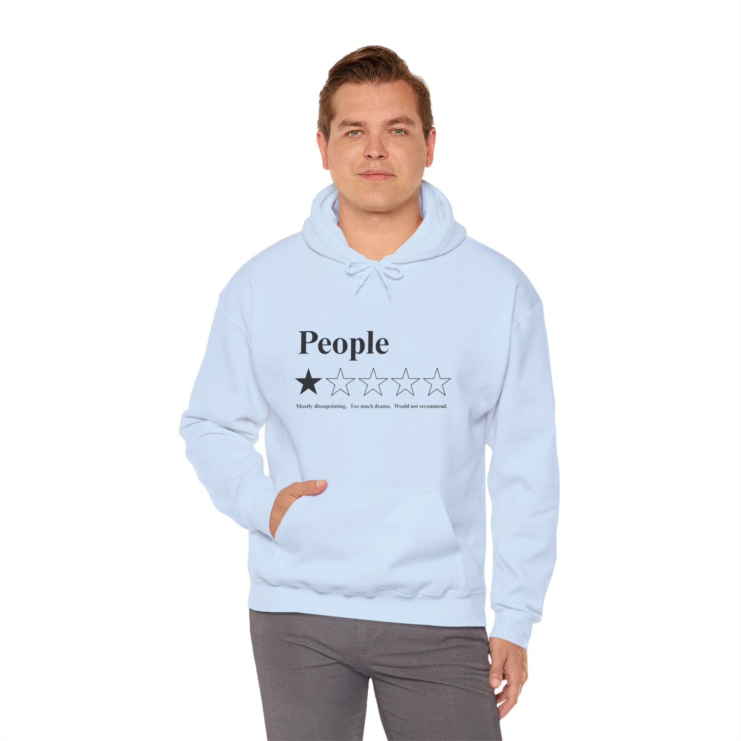 People 1-Star Hoodie — Funny Sarcastic Rating Pullover