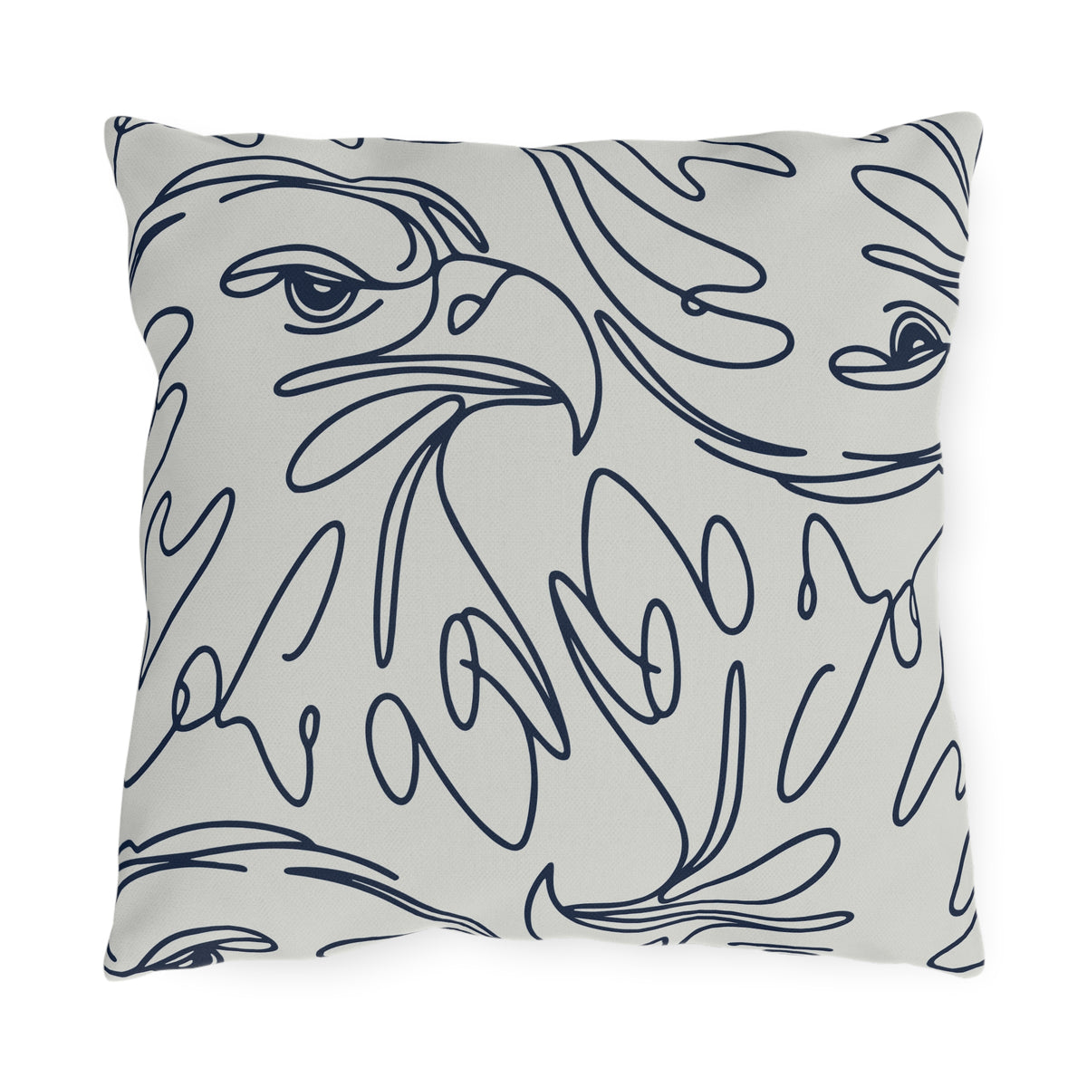 Eagle Line Art Outdoor Pillow