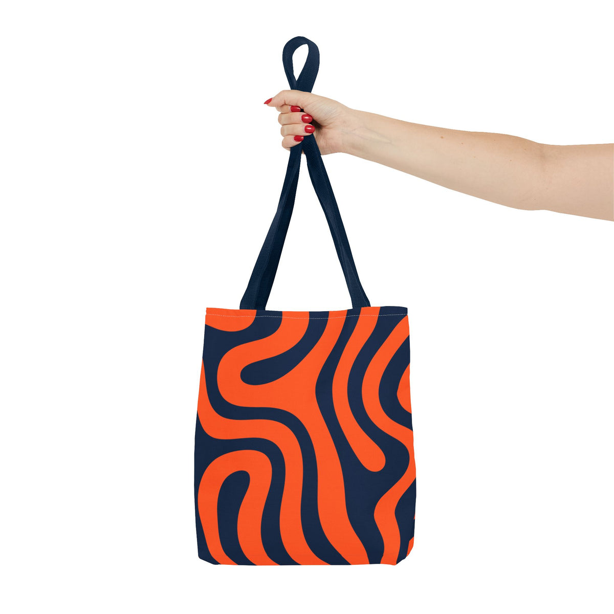 Tiger stripe Orange and Navy Tote Bag