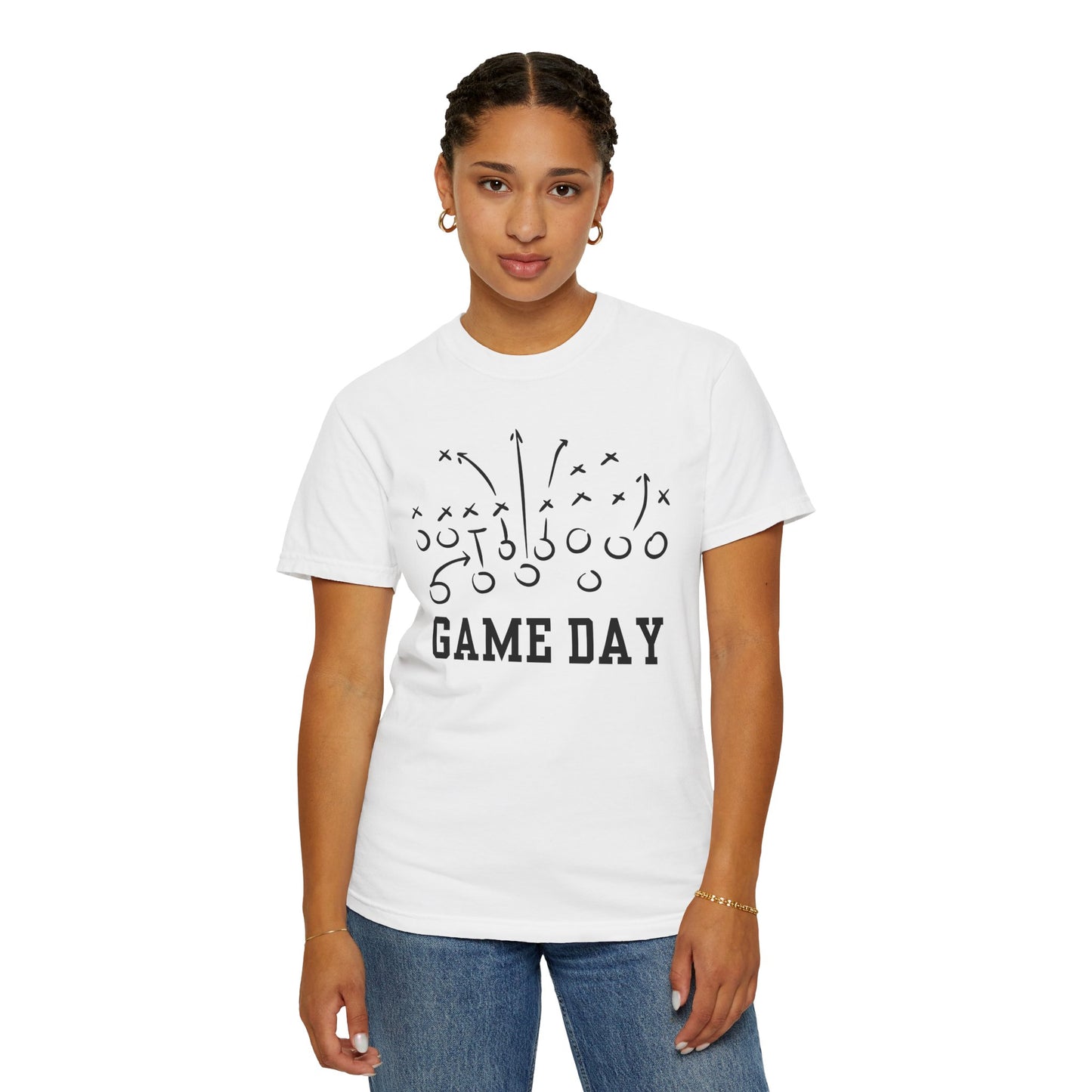 Game Day Football T-Shirt — 'Game Day Plays' Comfort Colors Tee