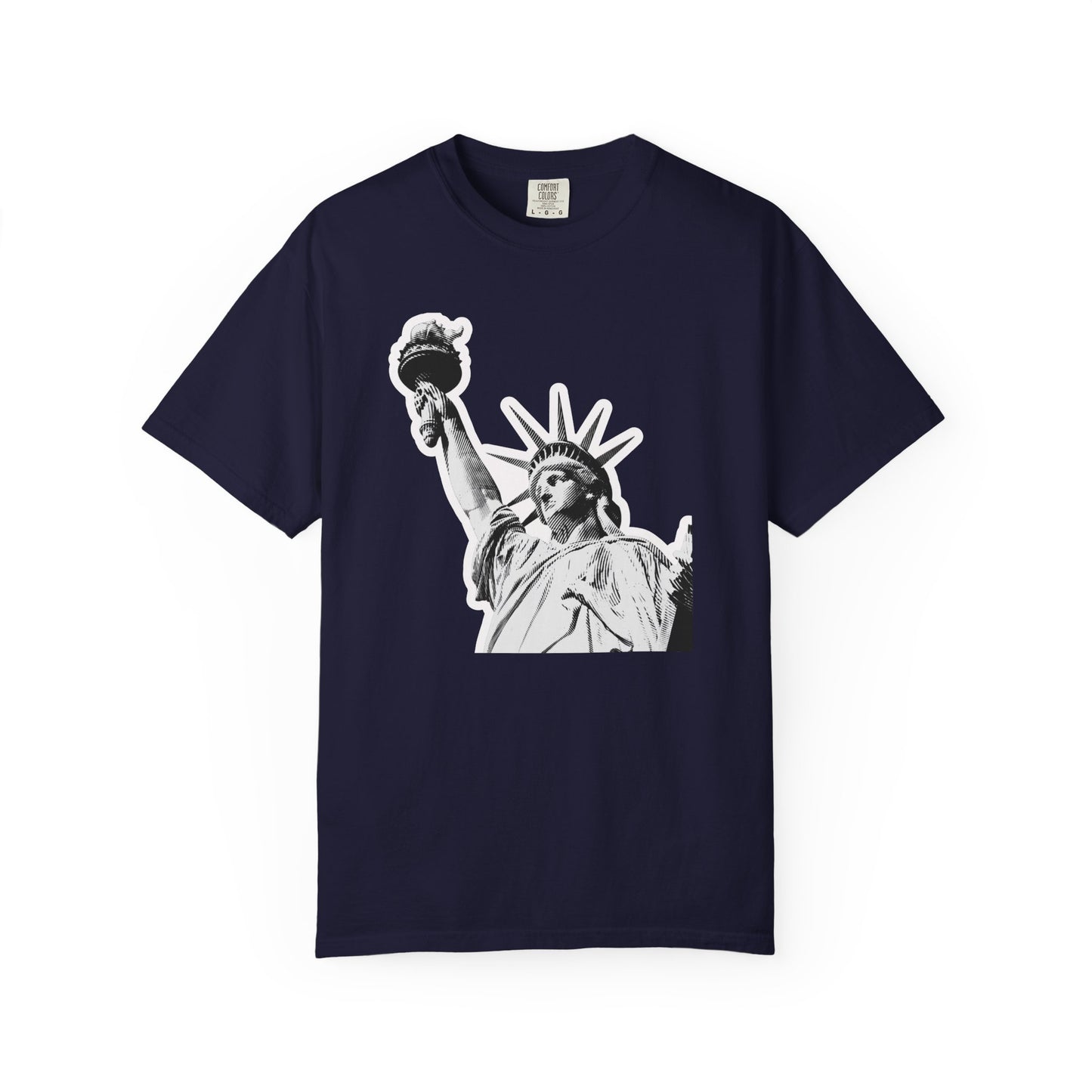 Statue of Liberty Graphic T-Shirt — Vintage Monochrome NYC Tee