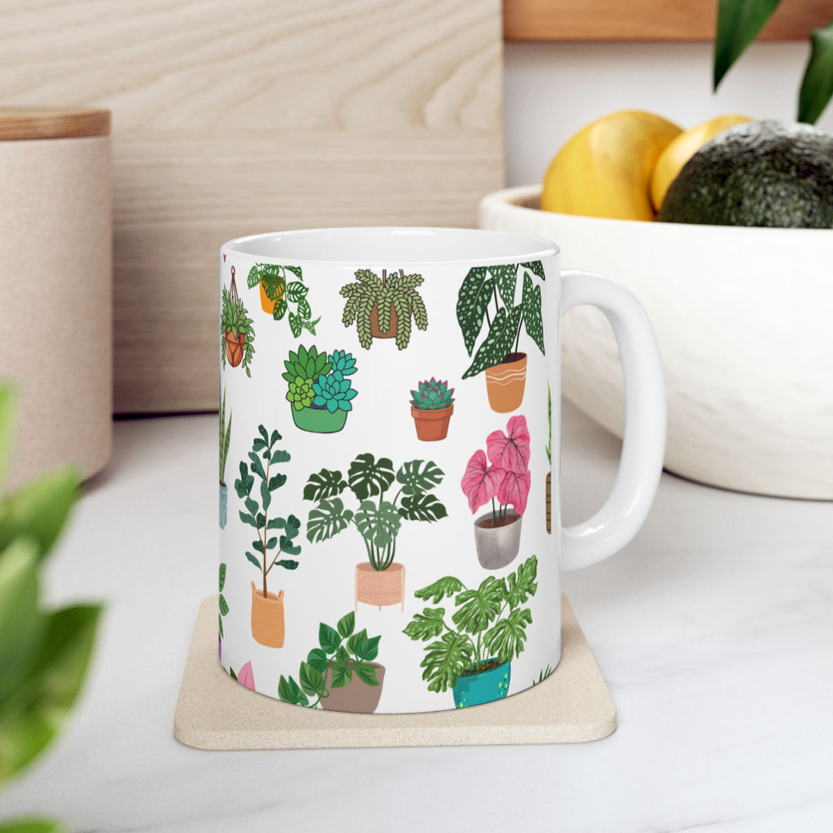 Colorful Houseplant Lover Ceramic Coffee Cup (11oz, 15oz)