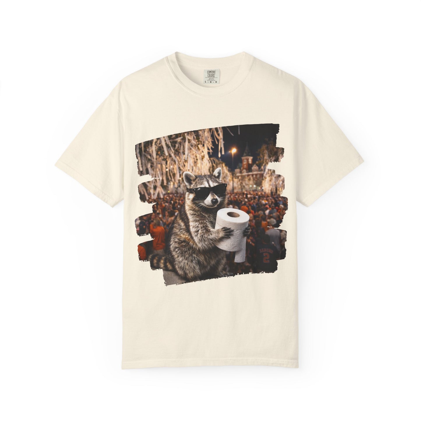 Raccoon Football T-Shirt — Comfort Colors Garment-Dyed Tee